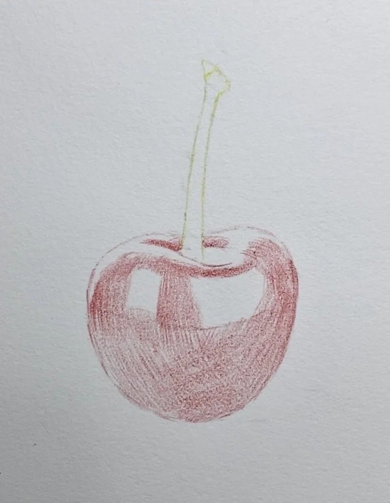 Vẽ quả cherry đơn giản mà đẹp  1
