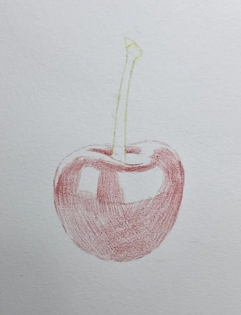 Vẽ quả cherry đơn giản mà đẹp 2