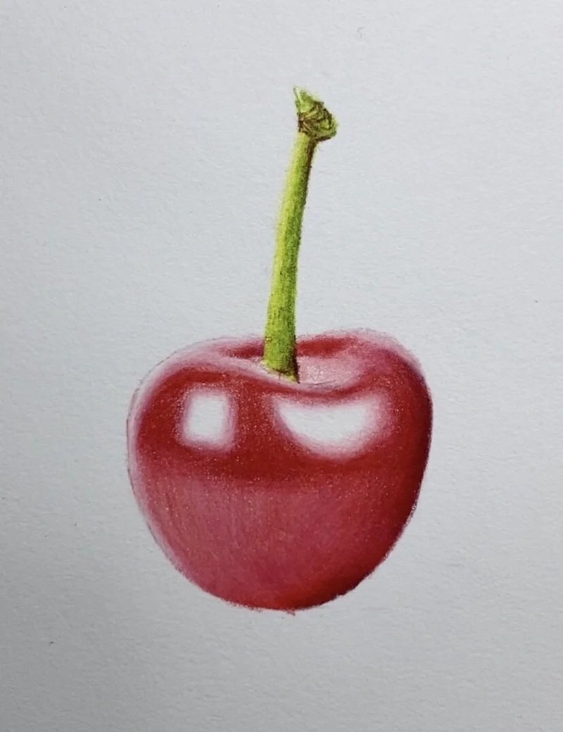 Vẽ quả cherry đơn giản mà đẹp 4