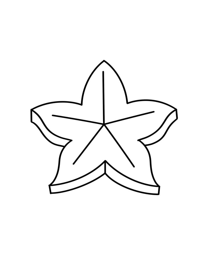 Vẽ quả khế đơn giản 7
