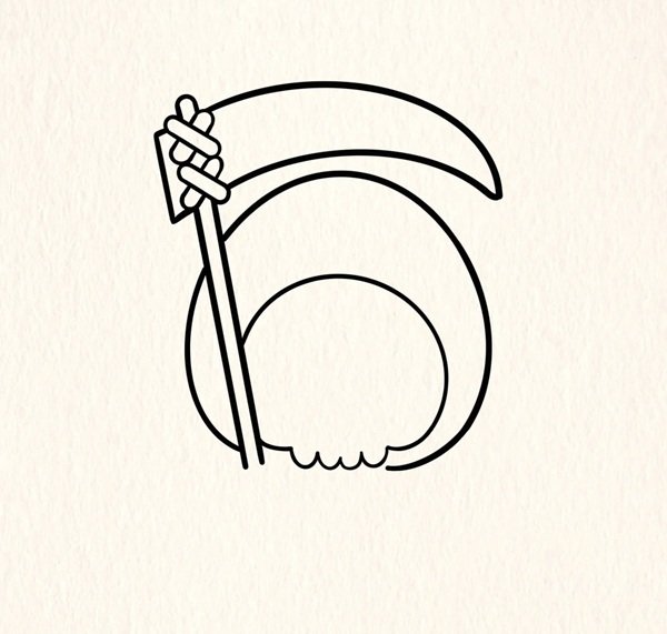 Vẽ thần chết​ đơn giản 4