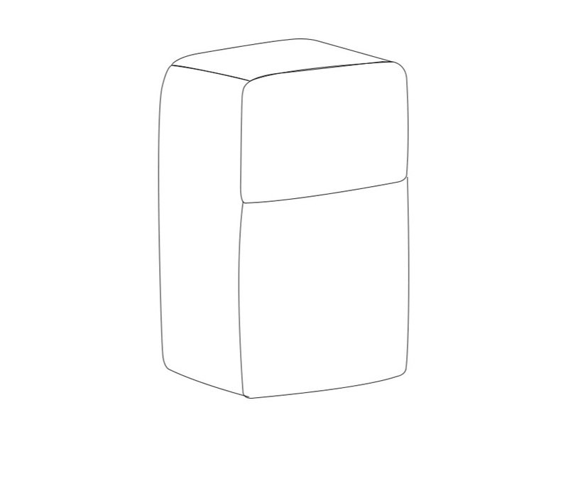 Vẽ cái tủ lạnh​ đơn giản 1