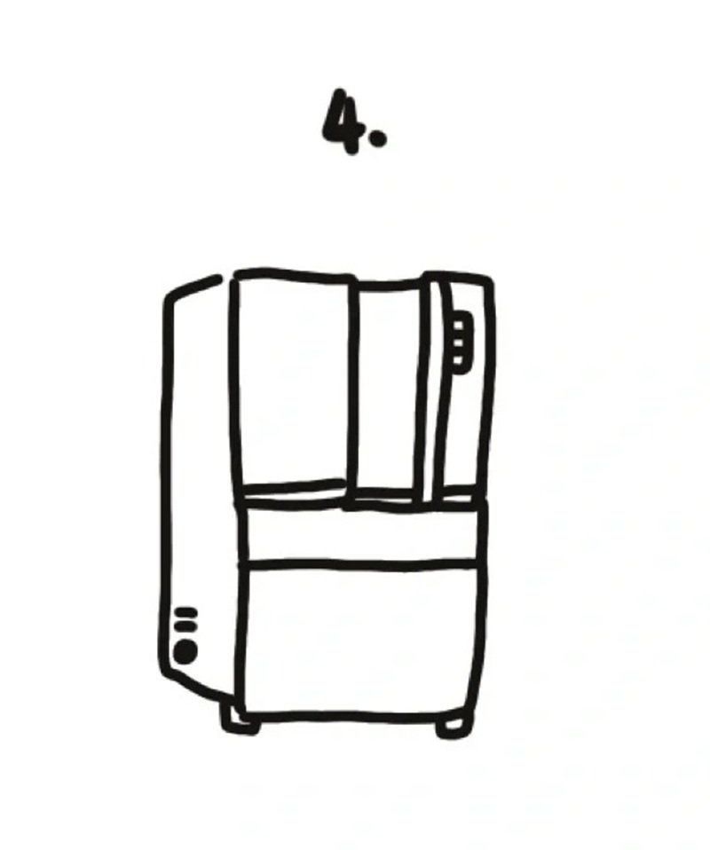 Vẽ cái tủ lạnh​ đơn giản nhất 4
