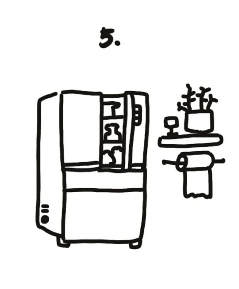 Vẽ cái tủ lạnh​ đơn giản nhất 5