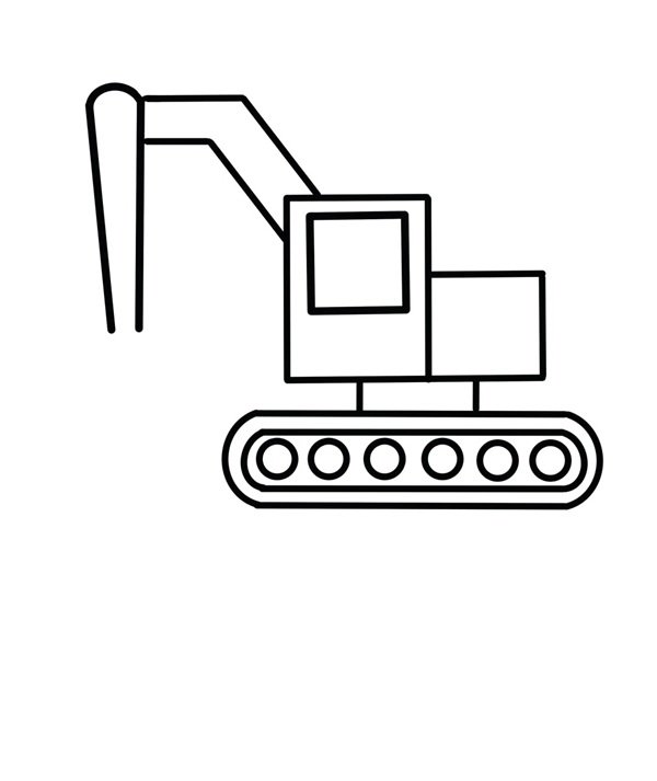 Vẽ xe máy xúc​ 9