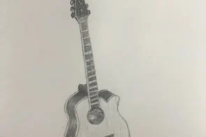 12+ cách vẽ đàn guitar siêu đơn giản – nhìn là mê, vẽ là “chất”!