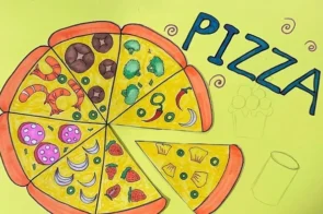 Bỏ túi ngay 18+ kiểu vẽ pizza chảy phô mai đỉnh cao