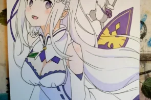 60 mẫu vẽ Emilia anime đẹp nhất 2025 fan không thể bỏ lỡ