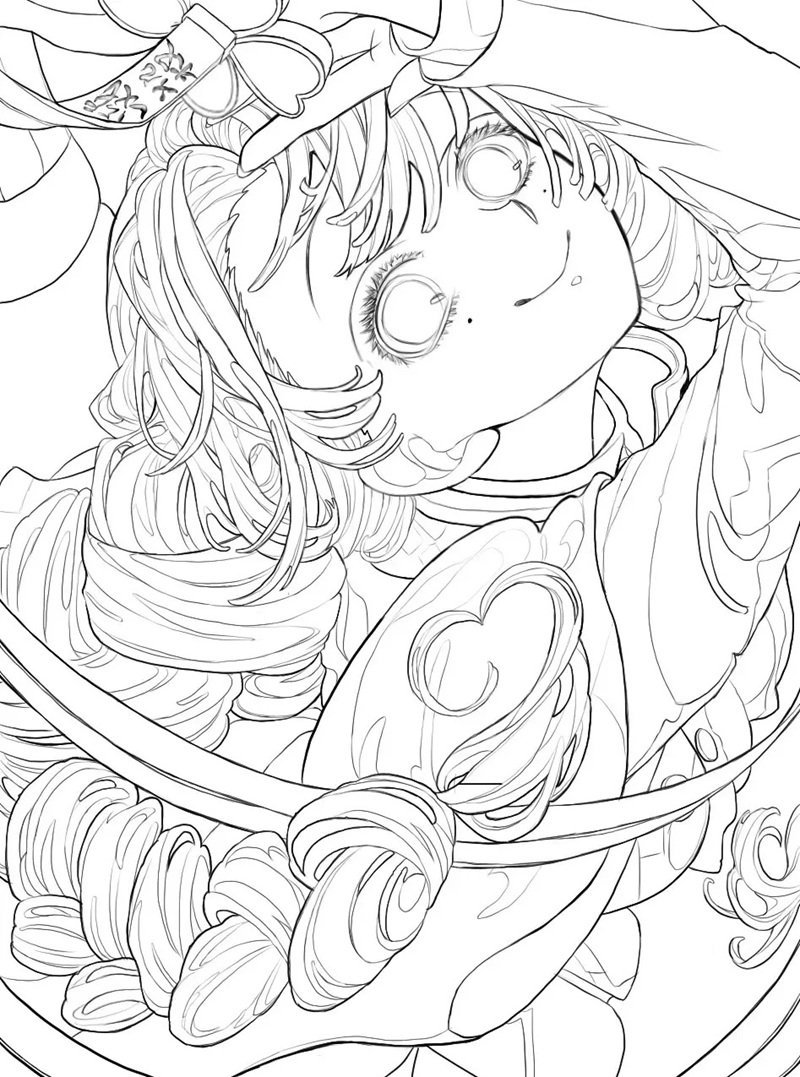 anime tranh tô màu mitsuri