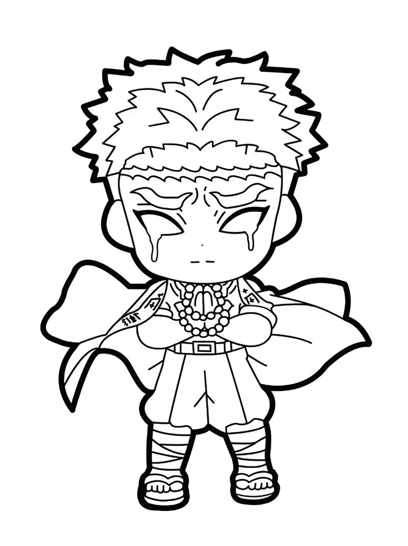 anime tranh tô màu thanh gươm diệt quỷ