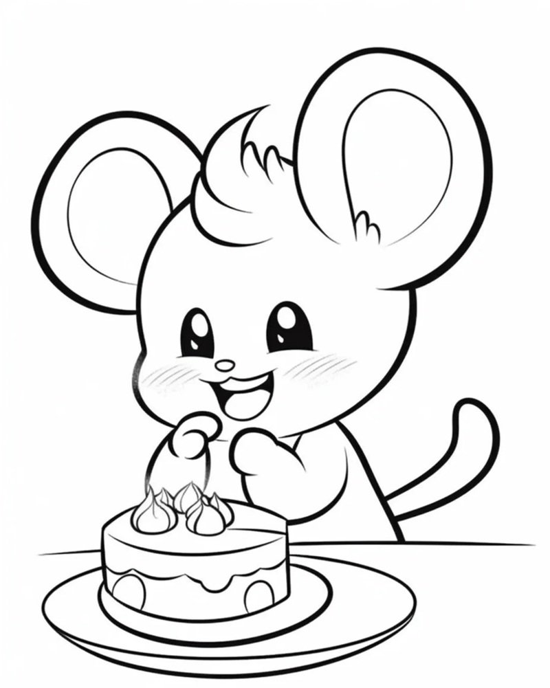 con chuột tô màu 24