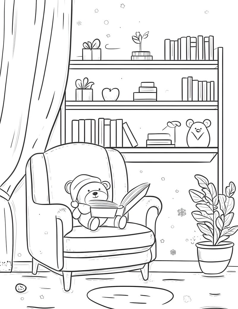 con gấu tô màu 15