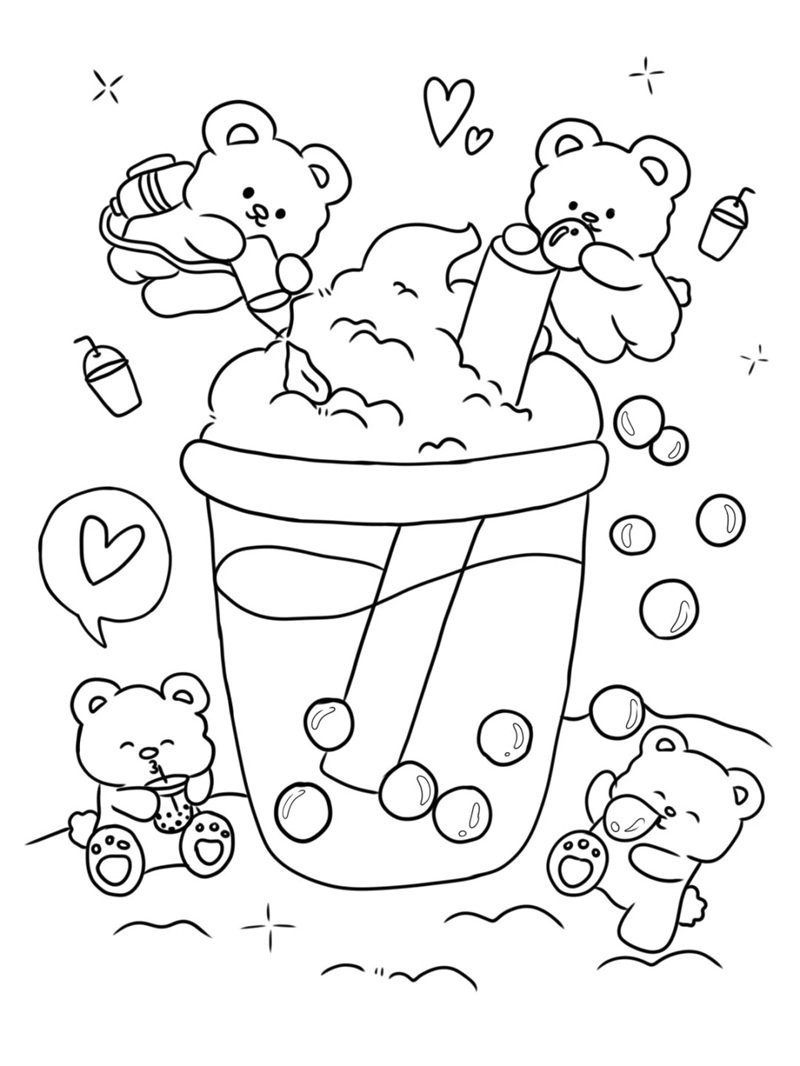 con gấu tô màu 21