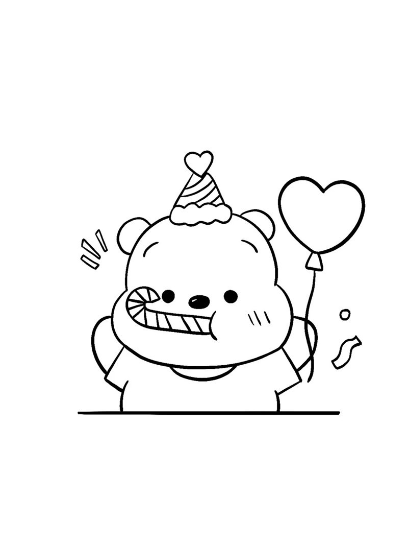 con gấu tô màu 30