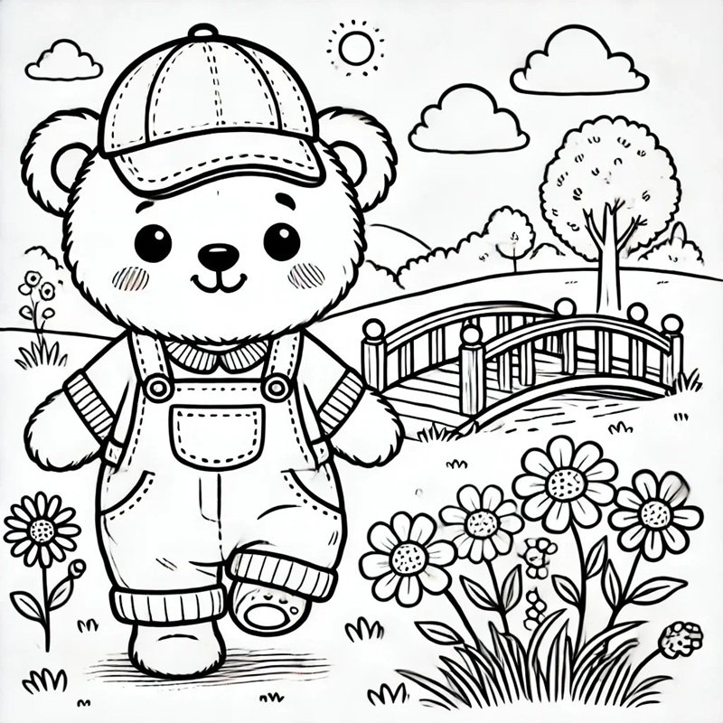 con gấu tô màu 35