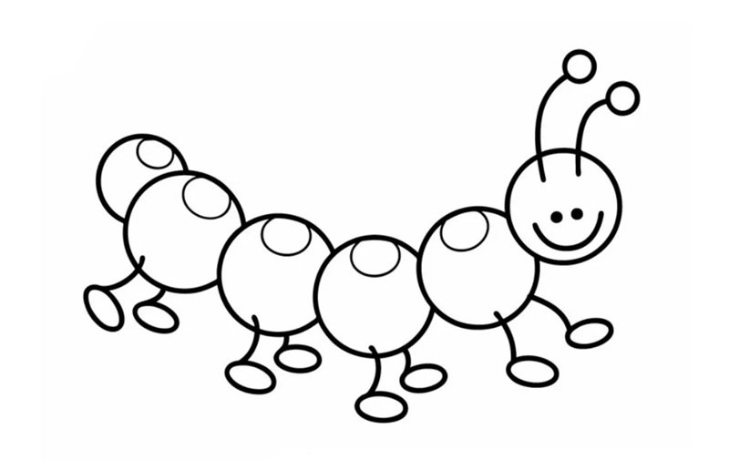 con sâu tô màu 27