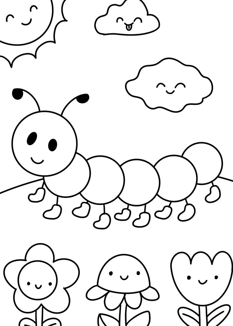 con sâu tô màu 28