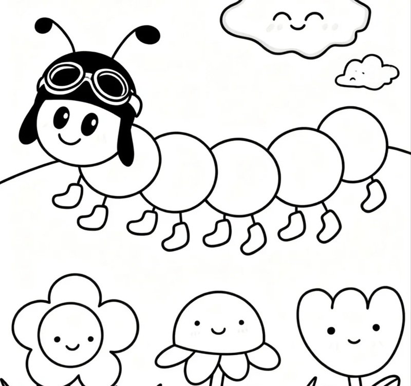 con sâu tô màu 33