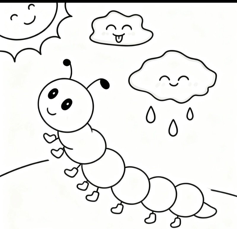 con sâu tô màu 34