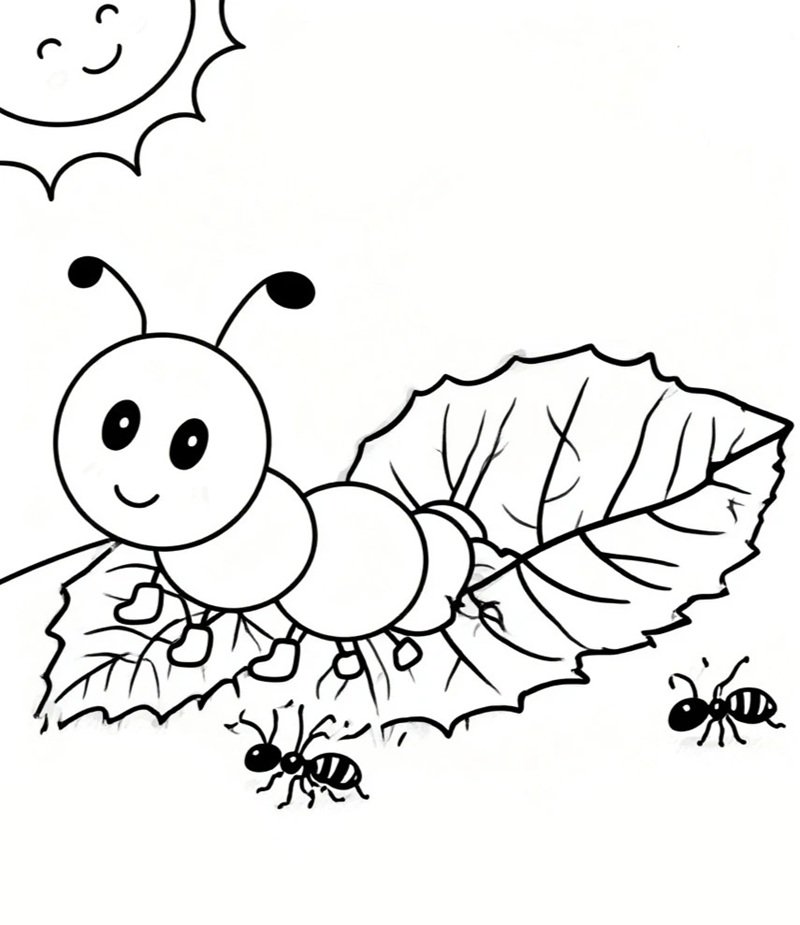 con sâu tô màu 36