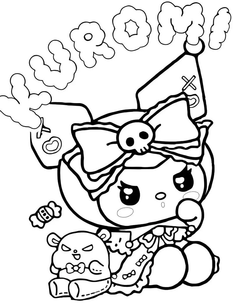 cute tranh tô màu anime girl ngầu 2