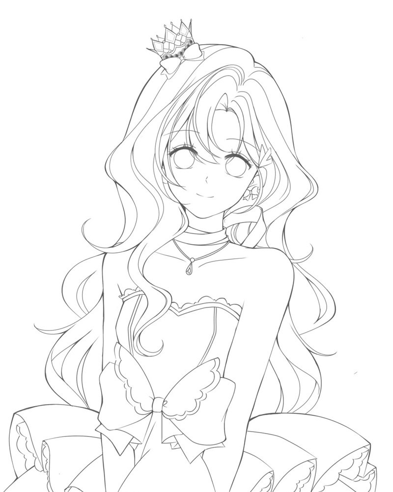 cute tranh tô màu anime girl ngầu 8