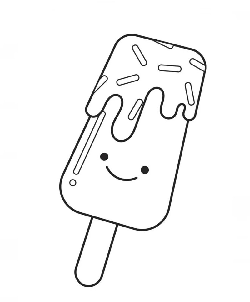 food tranh tô màu đồ ăn cute mini