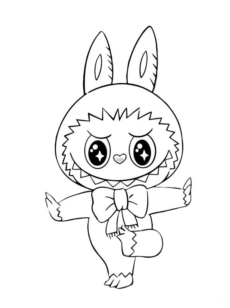 hình vẽ tranh tô màu labubu