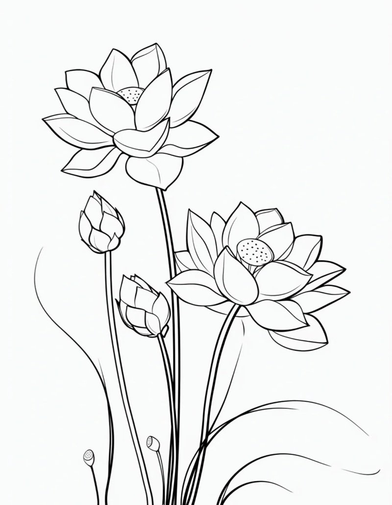 hoa sen tô màu 23