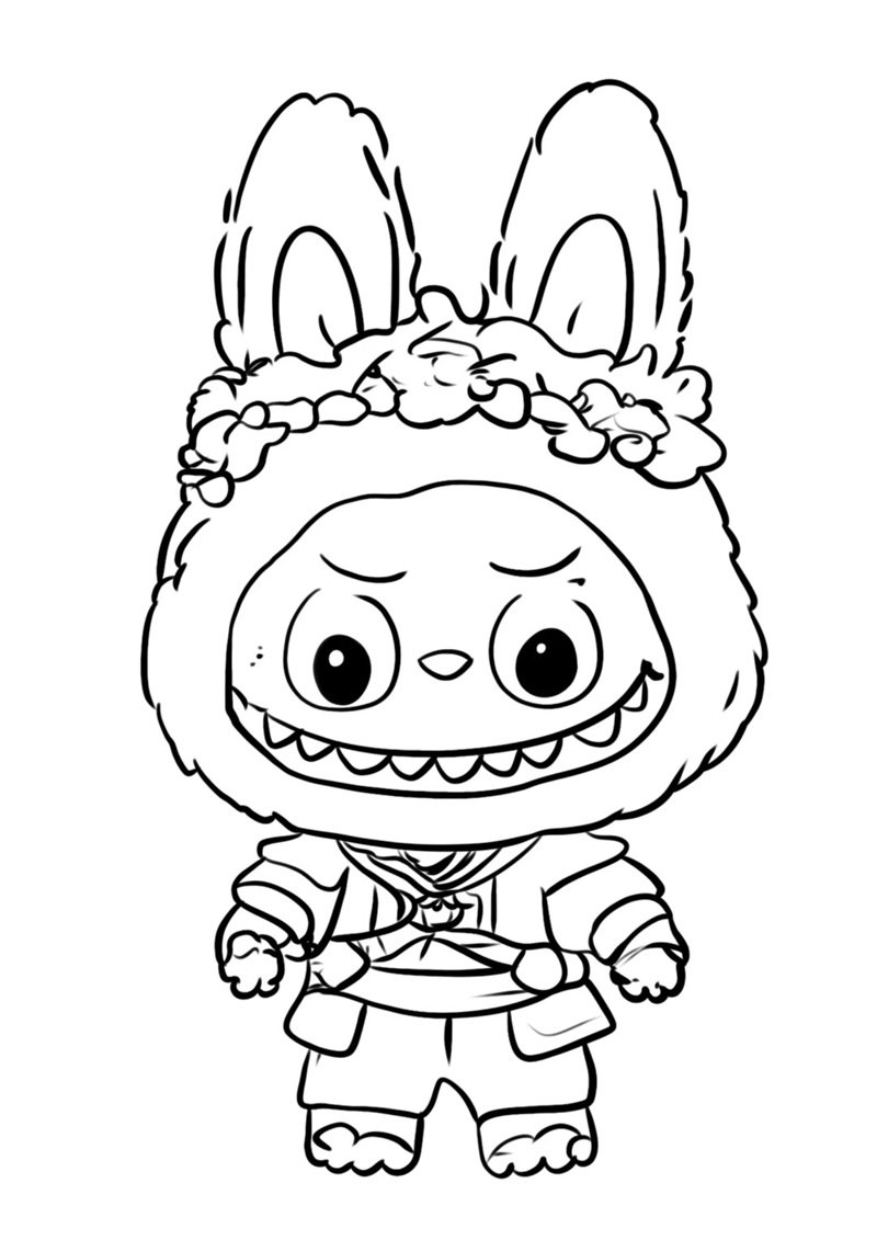 in tranh tô màu labubu