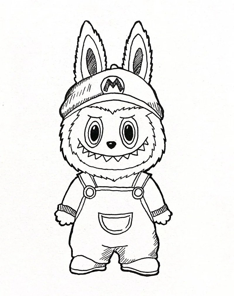 labubu tranh tô màu labubu