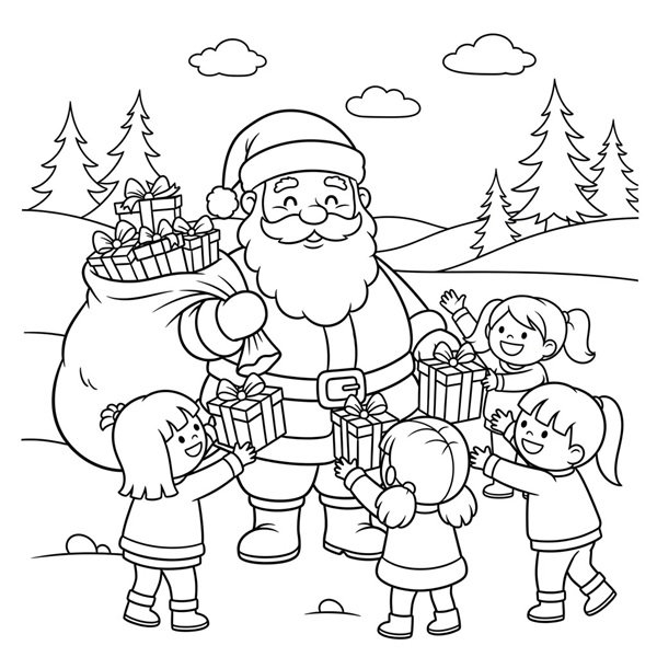 ông già noel tô màu 3