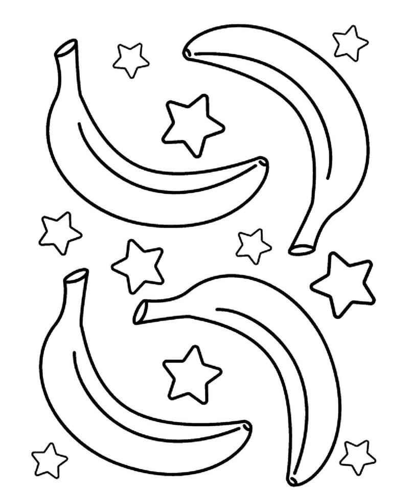 quả chuối tô màu 10