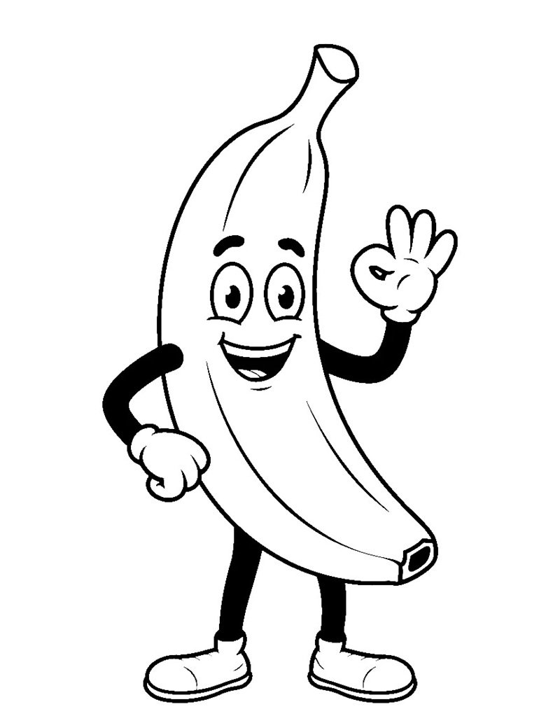 quả chuối tô màu 16