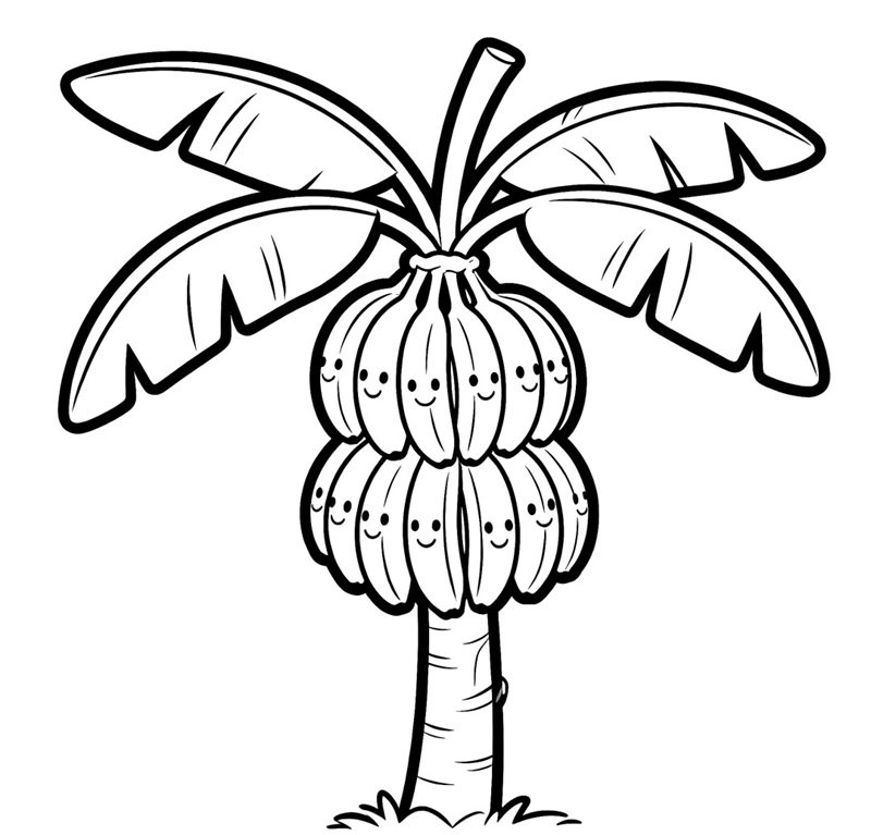 quả chuối tô màu 18