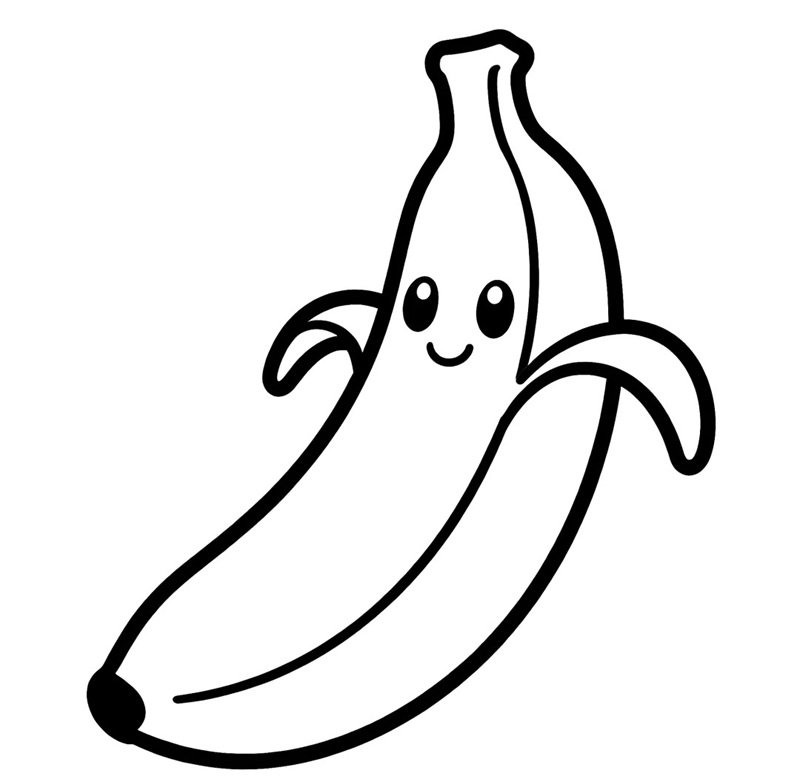 quả chuối tô màu 19