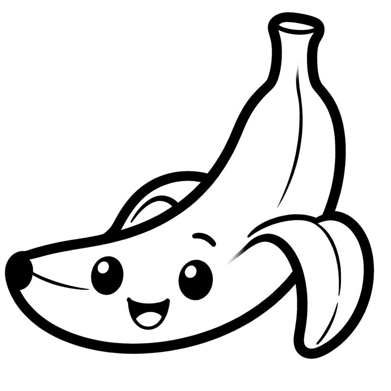 quả chuối tô màu 20