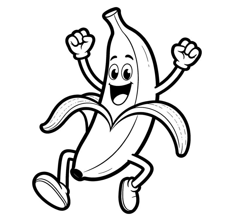 quả chuối tô màu 21