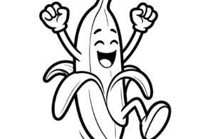 Tổng hợp 60+ tranh quả chuối tô màu cute miễn phí