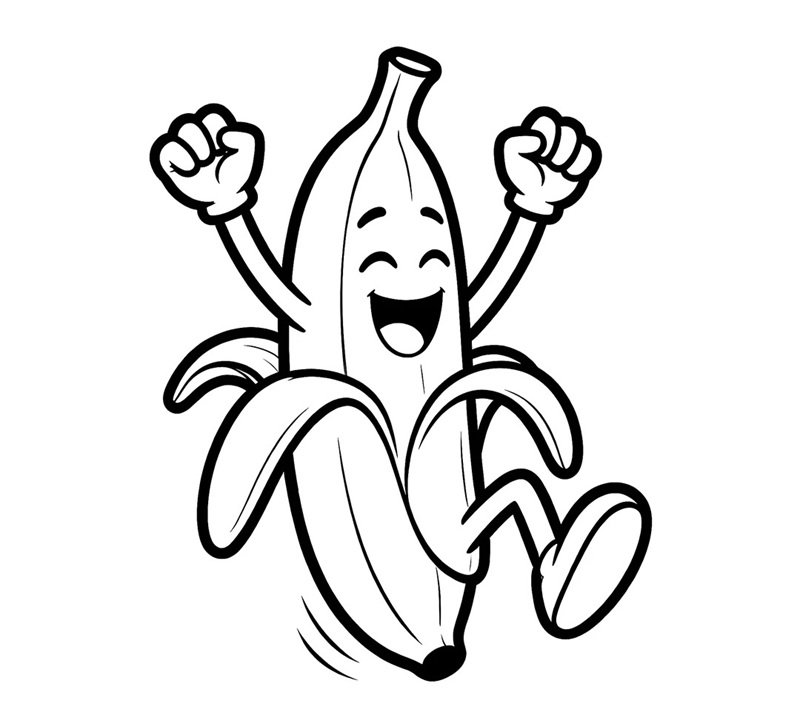 quả chuối tô màu 23