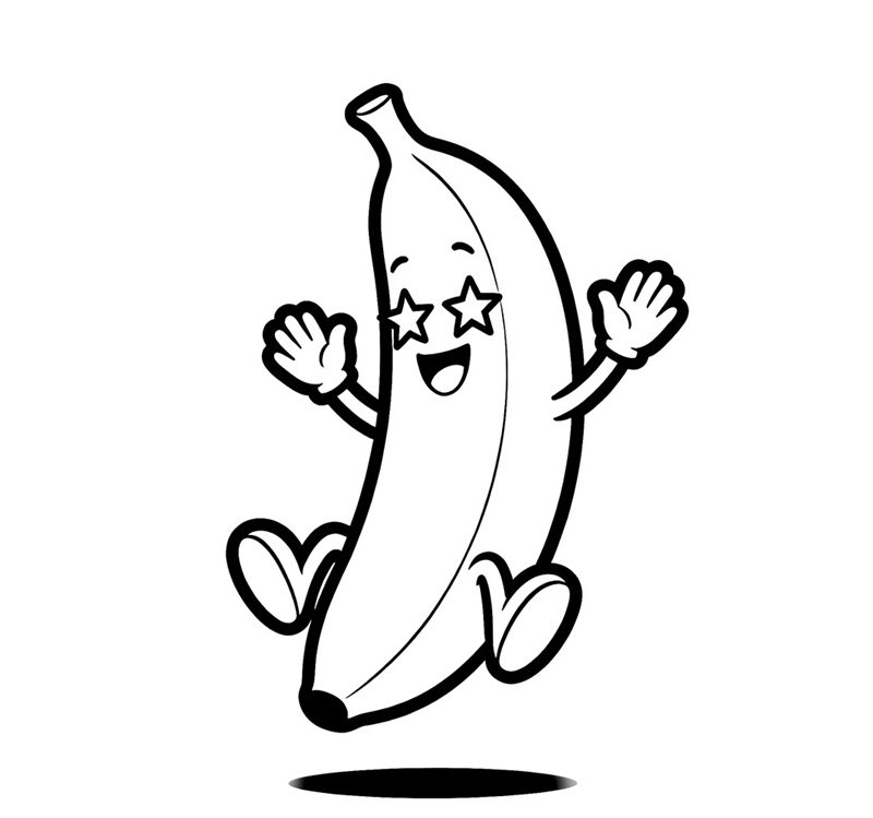 quả chuối tô màu 24