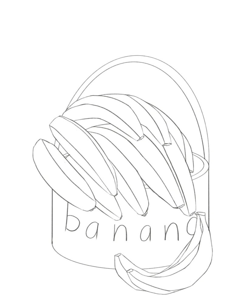 quả chuối tô màu 32