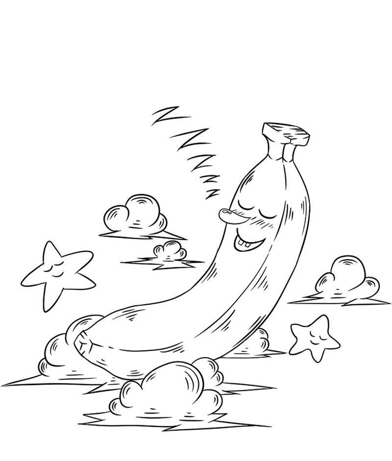 quả chuối tô màu 4