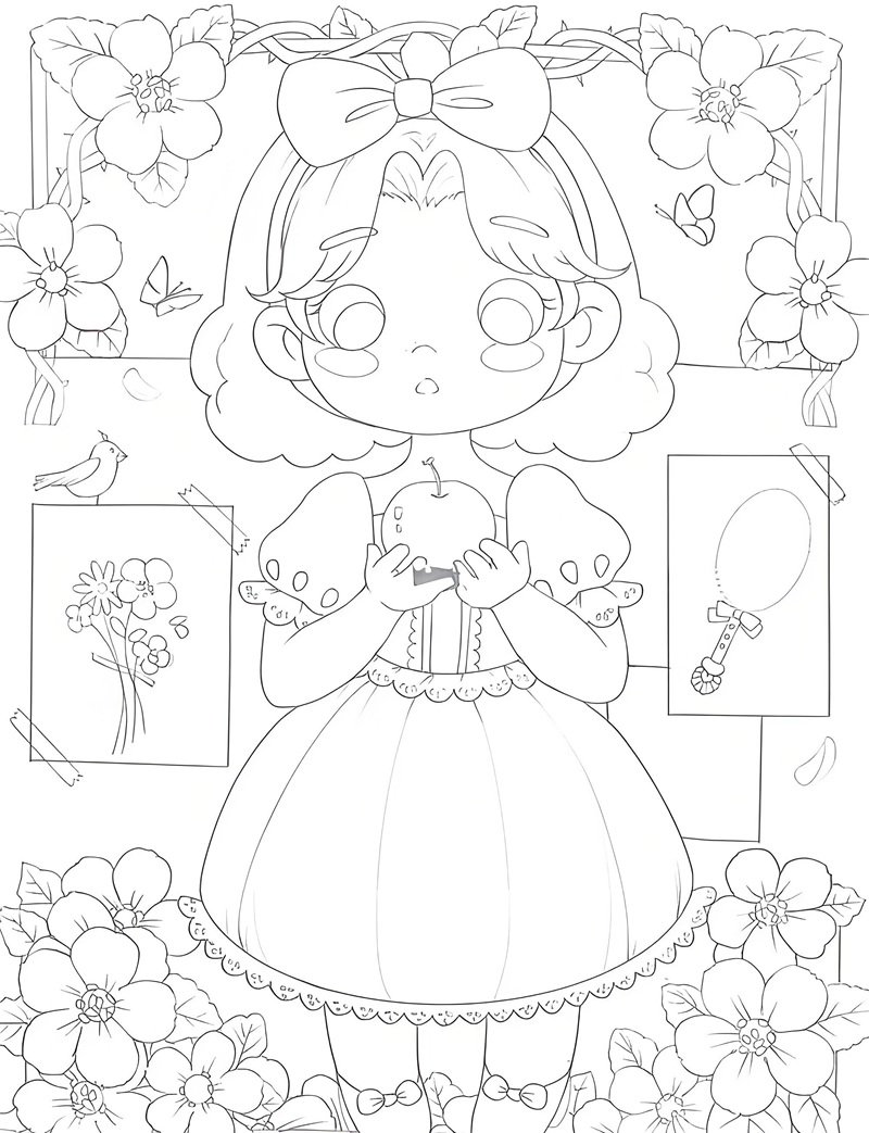 tô màu bạch tuyết 1