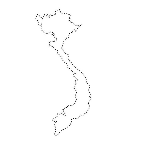 vietnam outline map