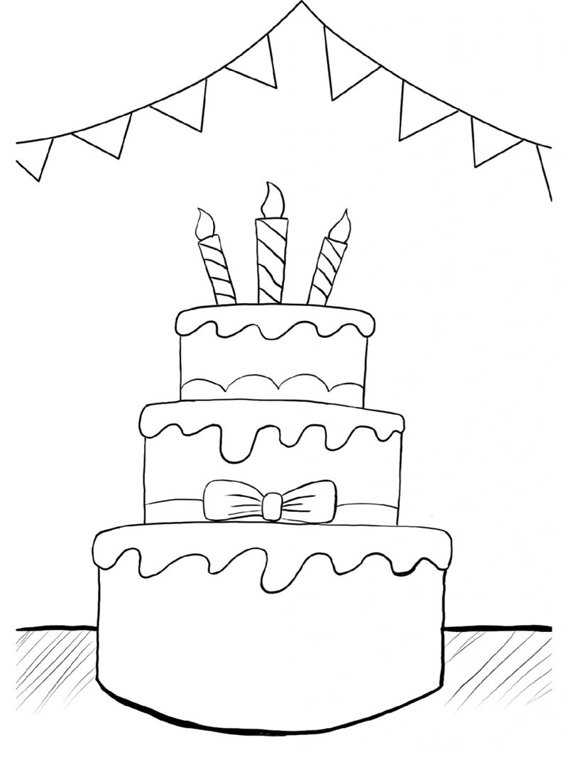 tô màu bánh kem 1