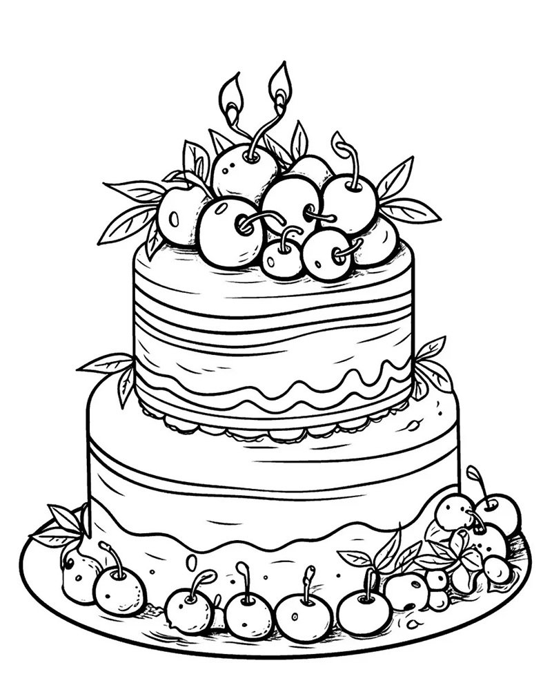 tô màu bánh kem 17