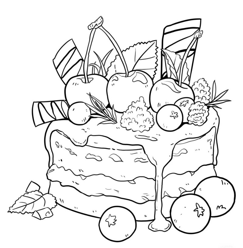 tô màu bánh kem 21