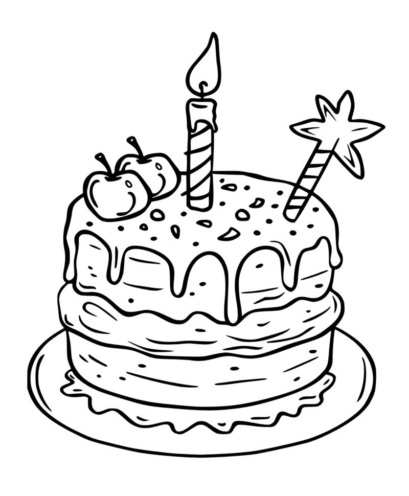 tô màu bánh kem 23