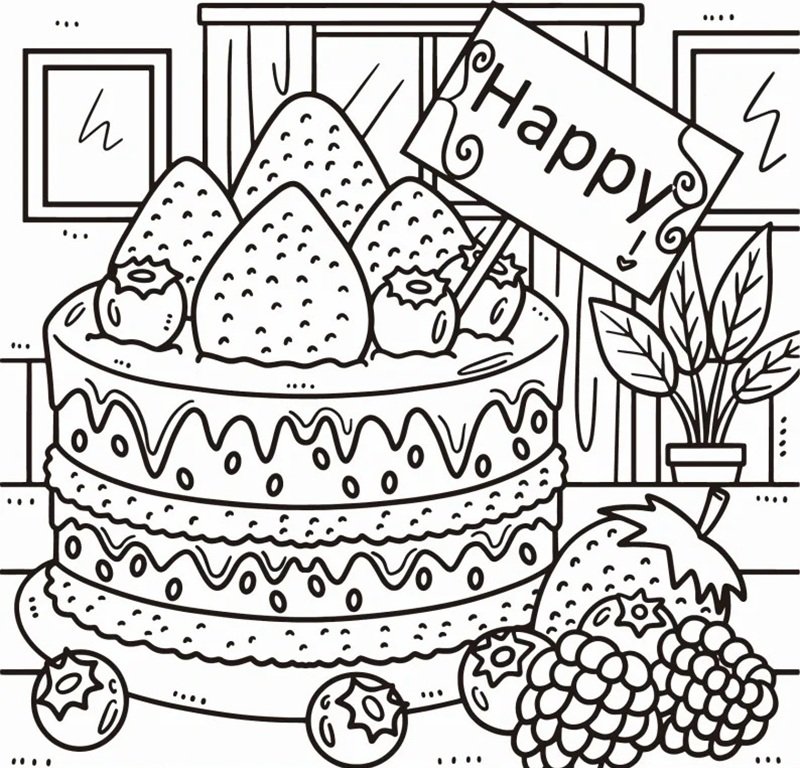 tô màu bánh kem 27